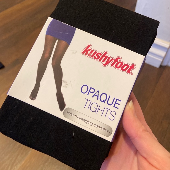 MEW KUSHYFOOT OPAQUE TIGHTS NYLONS HOISERY PANTYHOSE PLUS SIZE XL - Picture 1 of 6